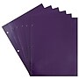 JAM Paper Laminated Glossy 3 Hole Punch Two-Pocket Folders, Purple, 6/Pack (385GHPPUA)~#|#~m004672333_sc7