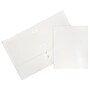 JAM Paper Laminated Glossy 3 Hole Punch Two-Pocket Folders, White, 100/Box (385GHPWHB)~#|#~m004672341_sc7