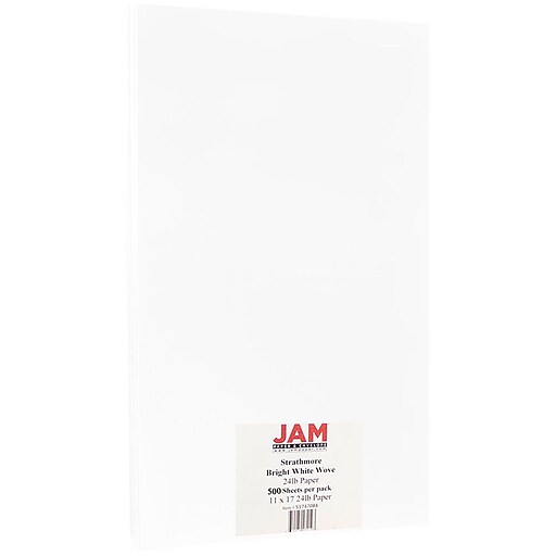 JAM Paper Strathmore 80 lb. Cardstock Paper, 8.5 x 11, Ivory Wove, 250  Sheets/Ream (301125B) - Yahoo Shopping