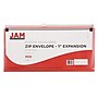 JAM Paper Expanding Wallet with Zipper Closure, 5" x 10", Red, 12/Pack (921Z1RE)~#|#~m004672406_sc7