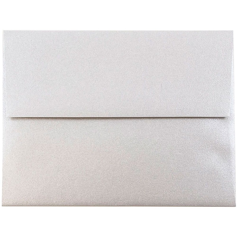 JAM Paper A2 Metallic Invitation Envelopes, 4.375 x 5.75, Stardream Silver, Bulk 250/Box (GCST609H) image 1