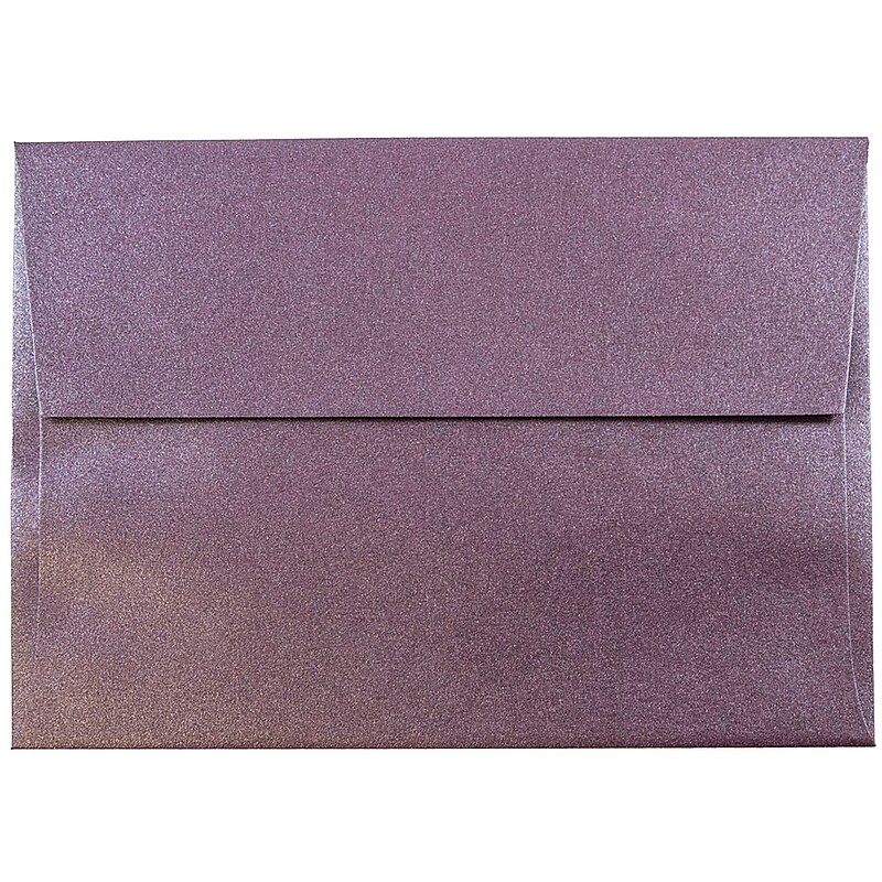 JAM Paper A6 Metallic Invitation Envelopes, 4.75 x 6.5, Stardream Ruby Purple, 25/Pack (GCST654) image 1