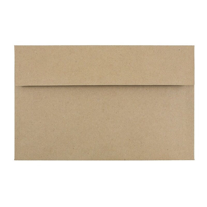 JAM Paper Kraft A10 Invitation Envelopes, 6 x 9.5, Brown Kraft Paper Bag, 25/Pack (LEKR850) image 1