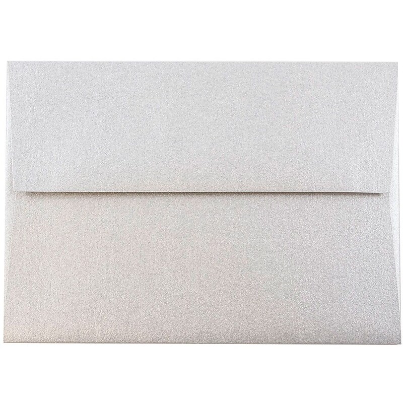 JAM Paper 4Bar A1 Metallic Invitation Envelopes, 3.625 x 5.125, Stardream Silver, 25/Pack (V018243) image 1