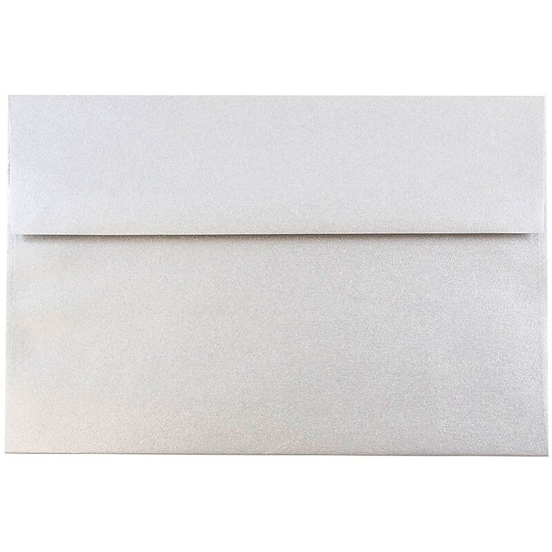 JAM Paper A8 Metallic Invitation Envelopes, 5.5 x 8.125, Stardream Silver, 50/Pack (V018294I) image 1