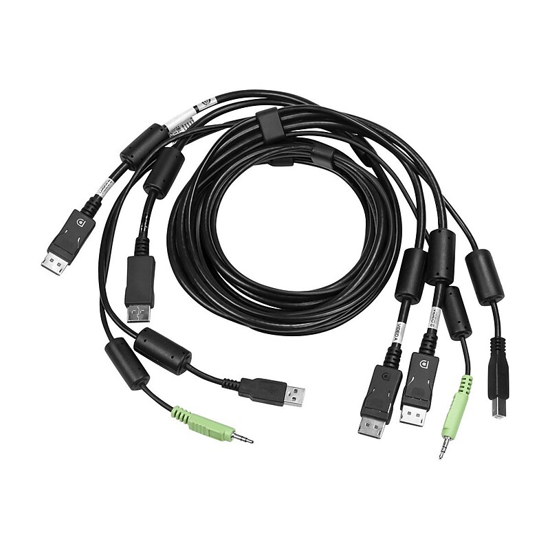 Avocent® CBL0106 6' USB to 2 x DisplayPort Audio/Video Cable image 1