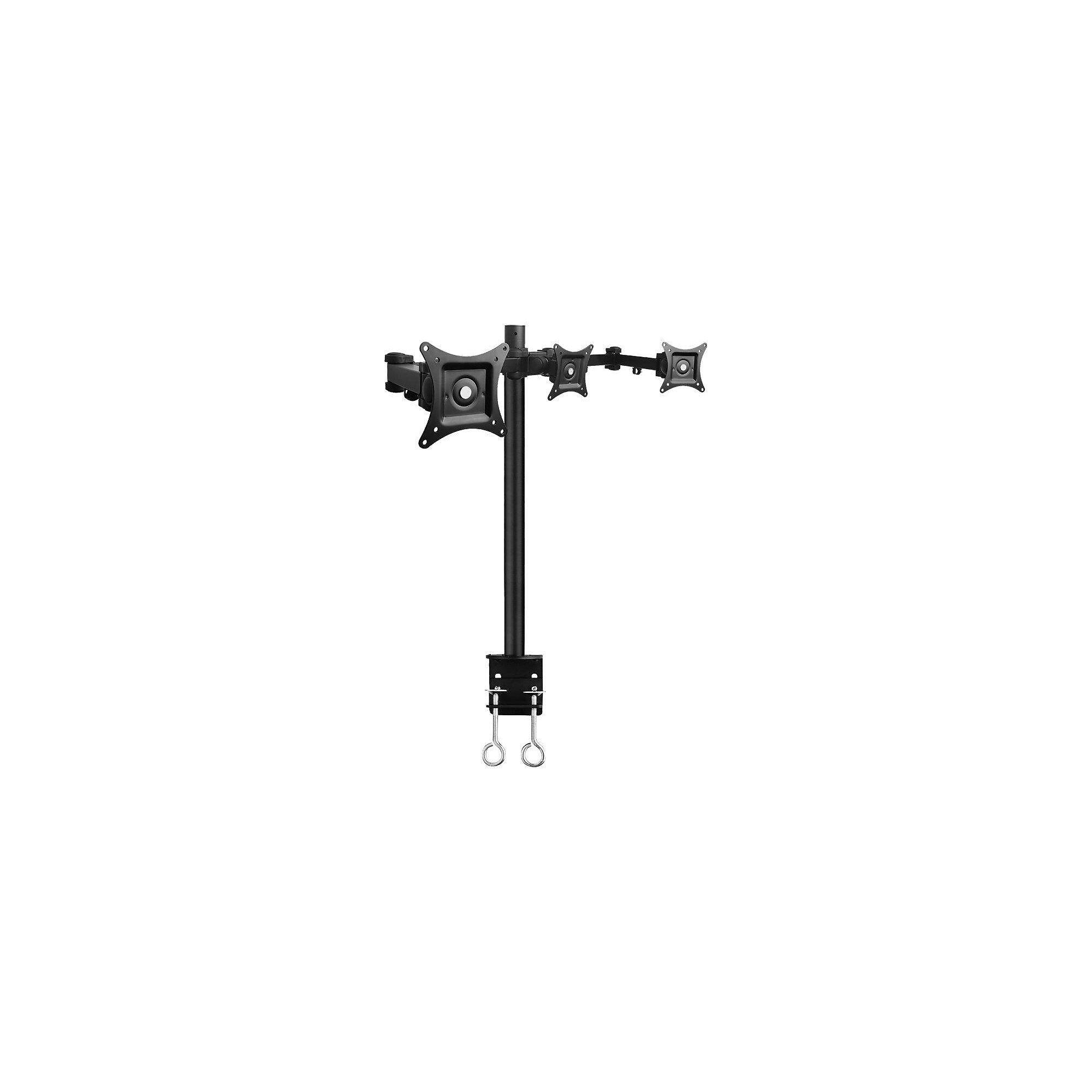SIIG Articulating Triple Monitor Desk Mount Adjustable, Up to 27″, Black (CEMT0R12S3) Sansujyuku sansujyuku.com