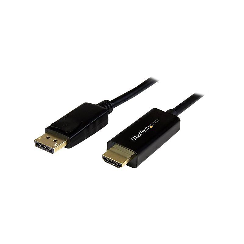 StarTech DP2HDMM3MB 9.84' DisplayPort/HDMI Audio/Video Cable, Black image 1