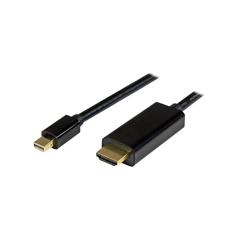 StarTech MDP2HDMM3MB 10' Mini DisplayPort/HDMI Audio/Video Cable, Black image 1