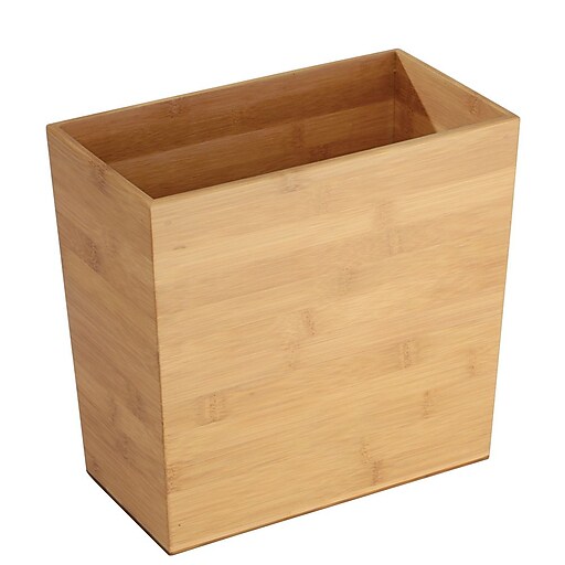 Formbu Rectangular Wastebasket Trash Can Bamboo (85742) at Staples