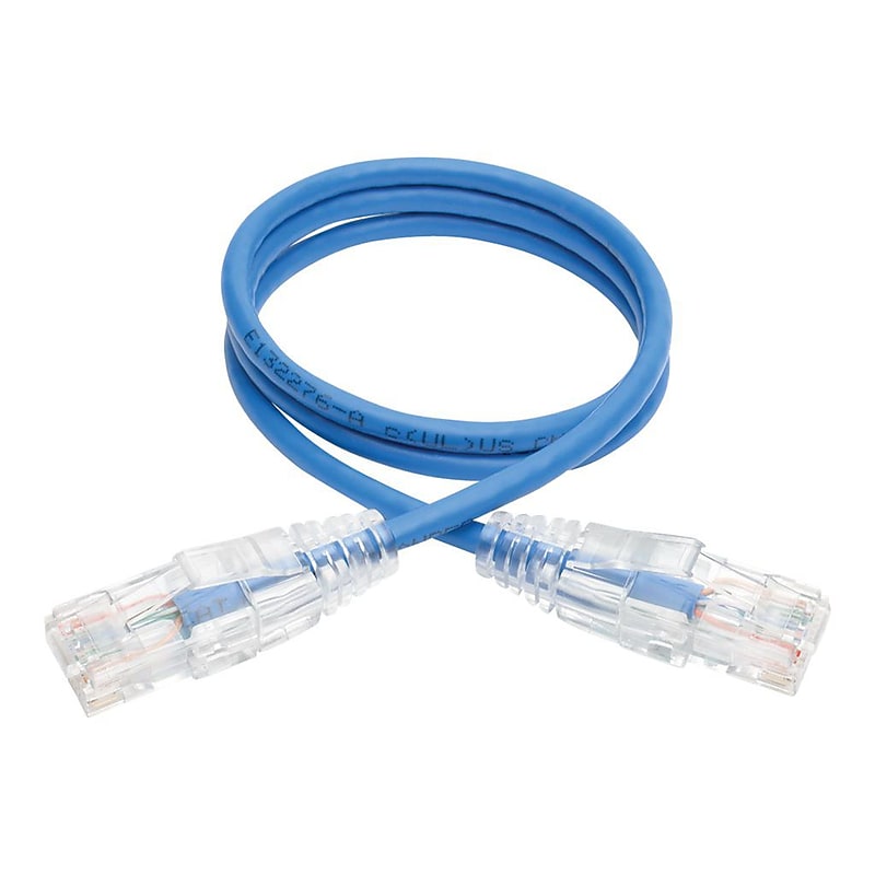 Tripp Lite 2ft Cat6 Gigabit Snagless Molded Slim UTP Patch Cable RJ45 M/M Blue 2' Patch Cable 2 Ft Blue (16969958) image 1