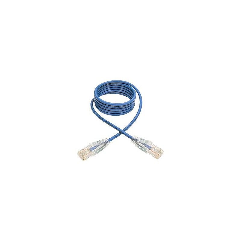 Tripp Lite 4ft Cat6 Gigabit Snagless Molded Slim UTP Patch Cable RJ45 M/M Blue 4' Patch Cable 4 Ft Blue image 1