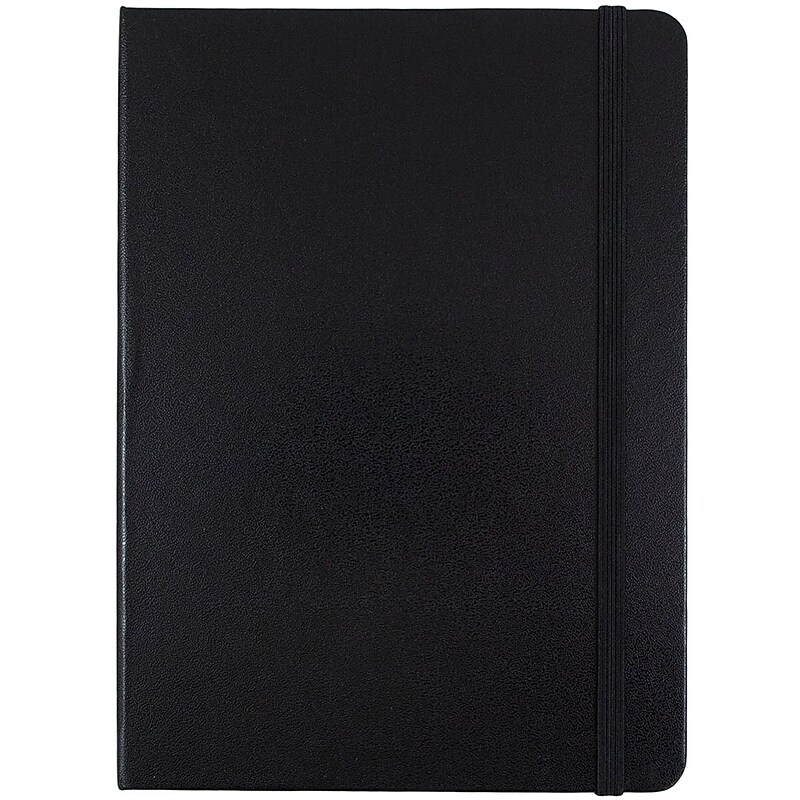 JAM Paper Hardcover Notebook with Elastic, Medium Journal, 5 x 7, Black, 100 Lined Sheets, Sold Individually (340526601) image 1