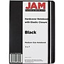 JAM Paper Hardcover Notebook with Elastic, Medium Journal, 5 x 7, Black, 100 Lined Sheets, Sold Individually (340526601)~#|#~m004701178_sc7