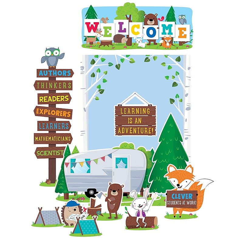 Creative Teaching Press Woodland Friends Welcome Bulletin Board Set (CTP7069) image 1