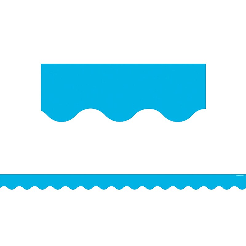 Teacher Created Resources 35' x 3" Aqua Scalloped Border Trim (TCR5703) image 1