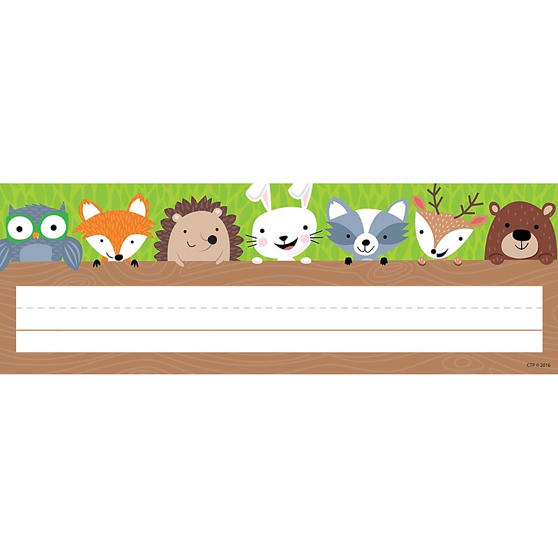 Creative Teaching Press, Woodland Friends Name Plate, Pack of 36 (CTP4400) image 1