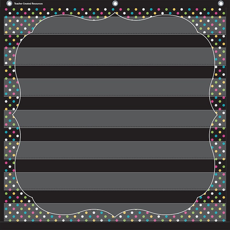 Teacher Created Resources, Chalkboard Brights 7 Pocket Chart (TCR20742) image 1