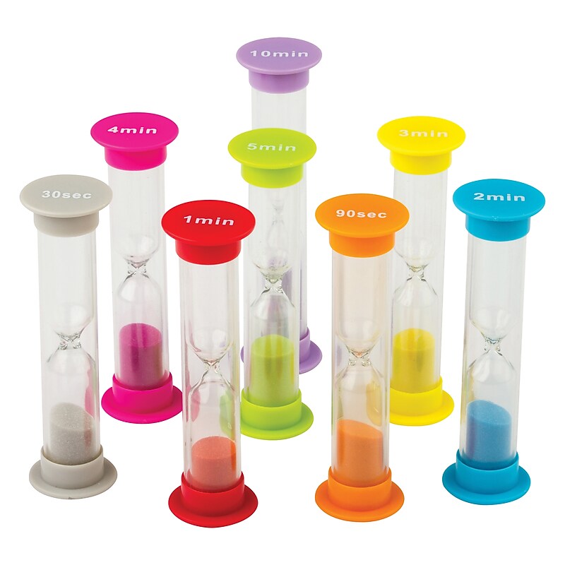 Teacher Created Resources Small Sand Timers Combo 8-Pack, Ages 5-14 (TCR20697) image 1