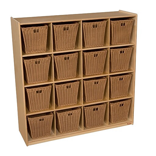 Wood Designs 49''H x 48''W x 15''D Big Cubby Storage with 16 Baskets (50916719) at Staples