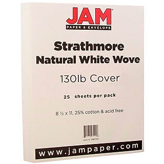 JAM Paper Strathmore 130 lb. Cardstock Paper, 8.5