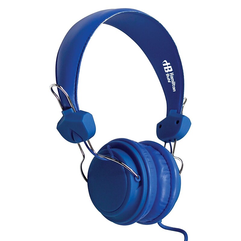 Hamilton Buhl TRRS Over-the-Head Stereo Headset with In-Line Microphone, Blue (FV-BLU) image 1