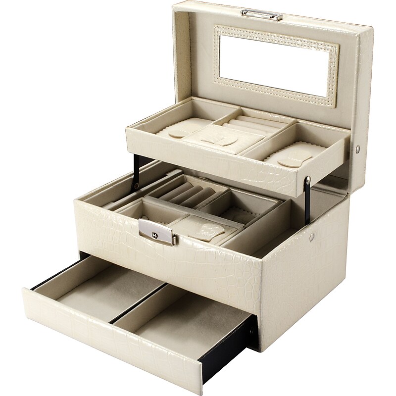 Barska Cheri Bliss Croc Embossed Jewelry Case w/ Drawers JC-300 (BF12502) image 1