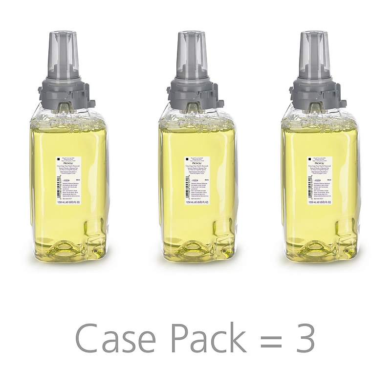 PROVON Foaming Hand Soap Refill for ADX 12 Dispenser, Citrus Ginger Scent, 1250 ml., 3/Carton (8824-03) image 1