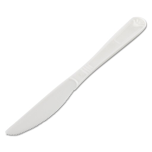 Shop Staples for General Supply Heavyweight Cutlery, Knives, Plastic