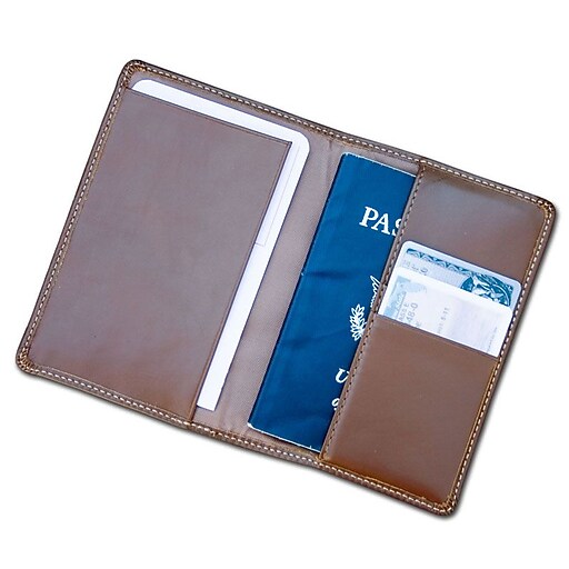 Dacasso Rustic Brown Leather Passport Holder (DCSS419) at Staples