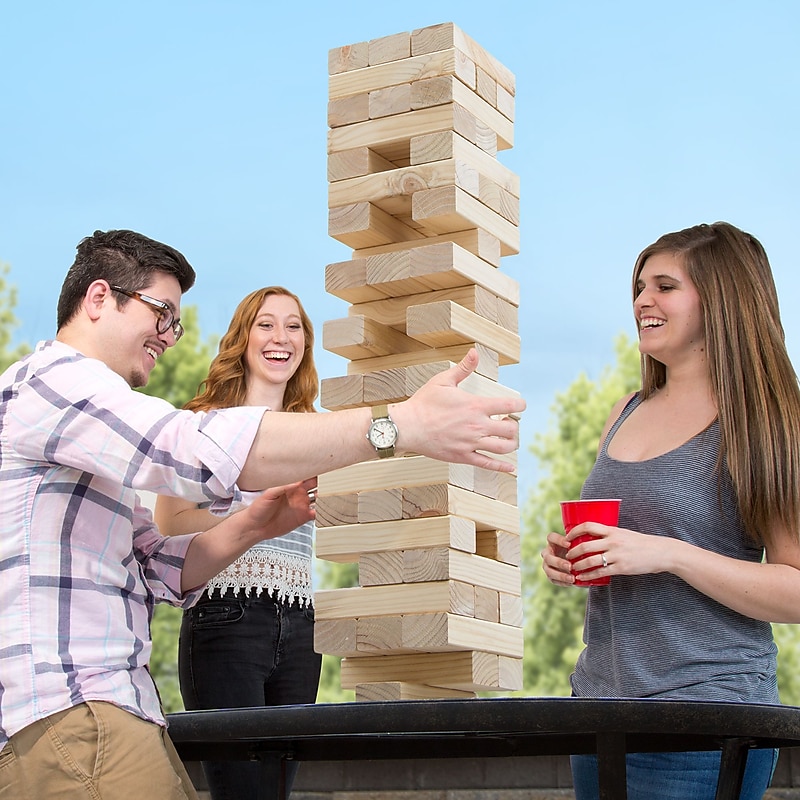 Hey! Play! Jumbo Traditional Tumbling Towers (886511971219) image 1
