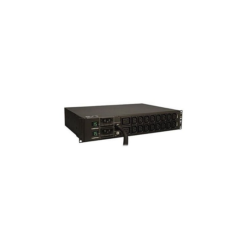 Tripp Lite 208 VAC, 240 VAC Metered Power Distribution Unit, 18-Outlet, 2U Rack Mount, Black (PDUMH30HV) image 1
