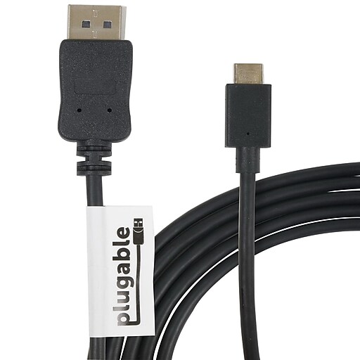 Plugable® USBCDP 6' USB 3.1 Type C to DisplayPort Audio/Video Cable