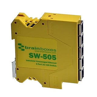 Brainboxes 4-Port Ethernet Unmanaged Switch, 10/100 Mbps (SW