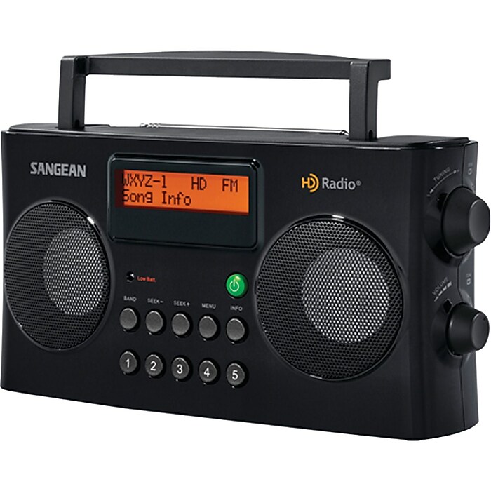 Sangean AM/FM HD Portable Radio, Black (HDR-16) | Staples