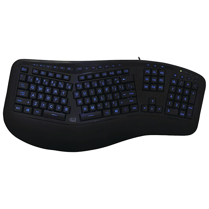 Adesso Tru-Form Keyboard, Black (AKB-150EB) image 1