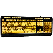 Adesso Luminous Wired Keyboard, Yellow/Black (AKB-132UY)