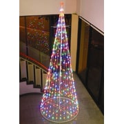 Homebrite Solar String Light Cone Tree Christmas Decoration w/ Multi colored...