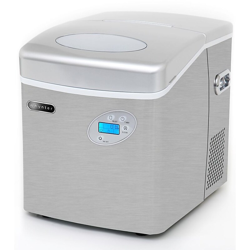 Whynter  - Ice Maker, Portable, Stainless Steel, Makes 49 Lbs. Per Day