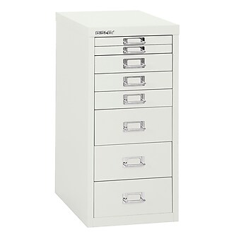 Bisley® 8 Drawer Steel Desktop Multidrawer Cabinet, White