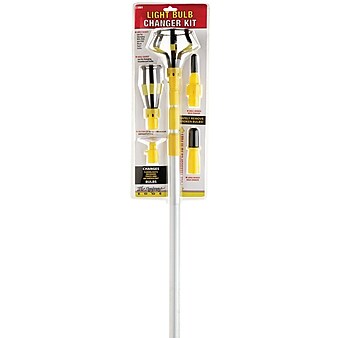 Designers Edge E3001 Light Bulb Changing Kit with 11-foot Metal Telescopic Pole, Baskets, Suction Cup and Broken Bulb Changers
