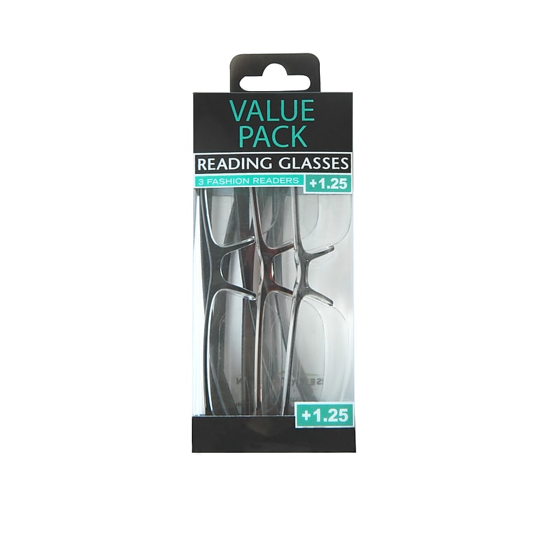 SAV Value Pack +1.00 Fashion Reading Glasses, Variety (EJR3P-100) image 1