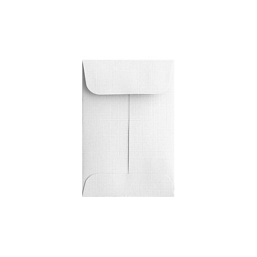 LUX 1 Coin Envelopes (2 1/4 x 3 1/2) 50/Box, White Linen (1COWLI50