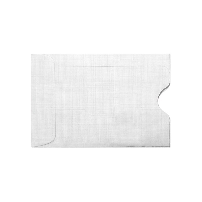LUX Credit Card Sleeves 2 3/8" x 3 1/2", 250/Box, White Linen (1801-WLI-250) image 1