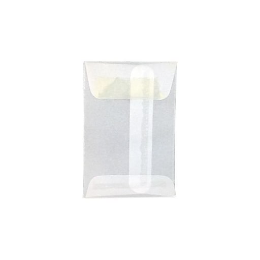 LUX #1 Coin Envelopes (2 1/4 x 3 1/2) 50/Box, 24lb. Clear Translucent ...