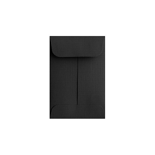 LUX 1 Coin Envelopes (2 1/4 x 3 1/2) 50/Box, Black Linen (1COBLI50