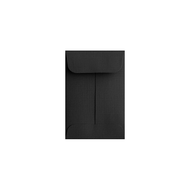 LUX #1 Coin Envelopes (2 1/4 x 3 1/2) 50/Box, Black Linen (1CO-BLI-50) image 1