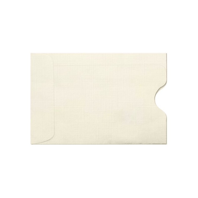 LUX Credit Card Sleeves 2 3/8" x 3 1/2", 50/Box, Natural Linen (1801-NLI-50) image 1