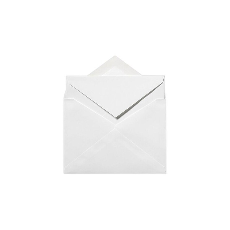 LUX LEE Bar Outer Envelopes (5 1/2 x 7 1/2) 50/Box, Brilliant White - 100% Cotton (LEEOUTER-SBW-50) image 1