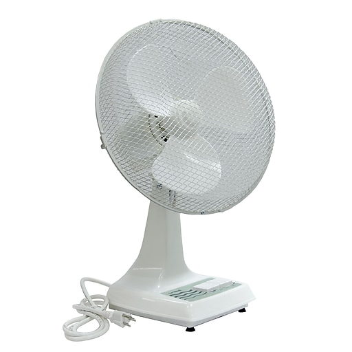 TPI Workstation 16" Oscillating Desk Fan, 3Speed, White (ODF16) Staples